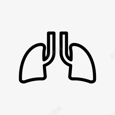 医疗专家肺身体呼吸图标