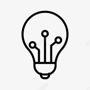 创意火焰设计创意灯泡创新图标