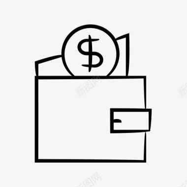 手绘鹿子收入现金硬币图标