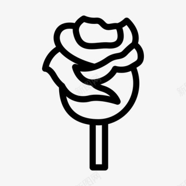 花朵棉花糖玫瑰绽放花朵图标