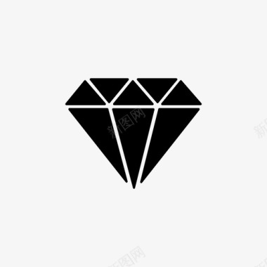 奢侈品钻石现金玻璃图标