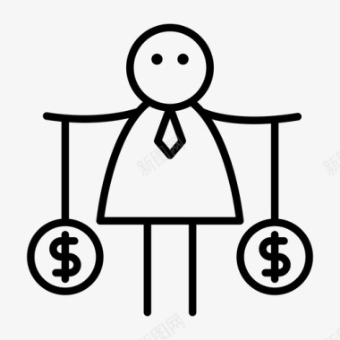 人物篮球投资者生意钱图标