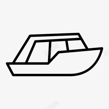 快艇海上轮船图标