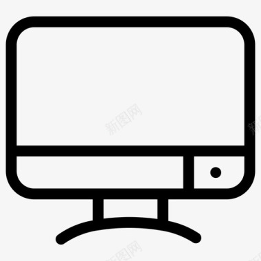 手绘计算机显示器计算机lcd图标