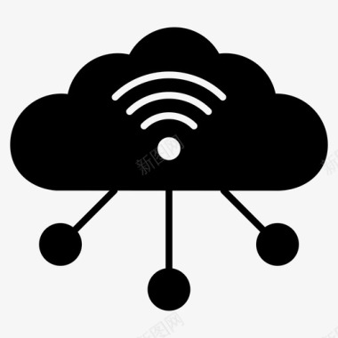 基础设施云网络云计算云托管图标