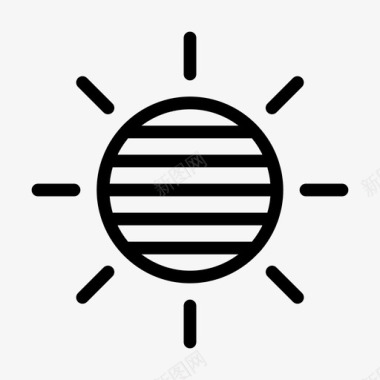 天气符号太阳气候天气预报图标