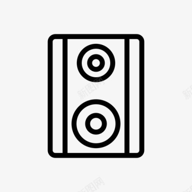 hifi低音低音扬声器音频媒体图标