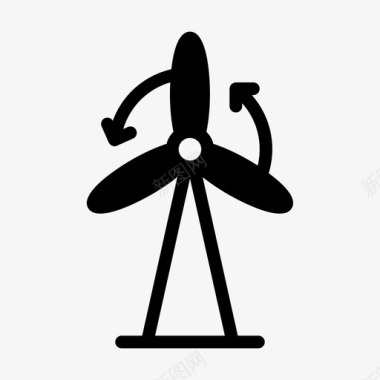 能源图标风力涡轮机生态能源图标