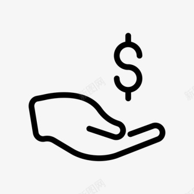 火焰美元图标美元护理金融图标