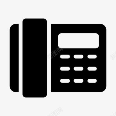 红色电话标志电话通讯固定电话图标