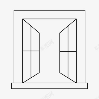 宣传窗窗装饰门图标