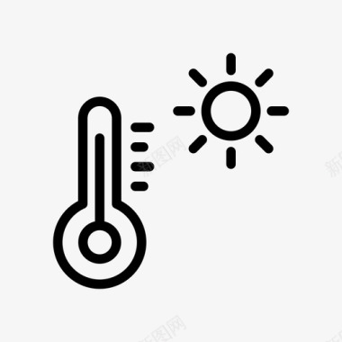 天气符号温度气候太阳图标