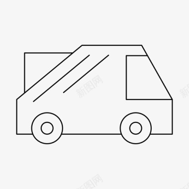 垃圾删除图标垃圾车汽车物流图标