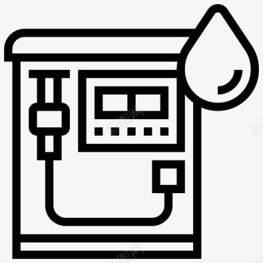 汽油罐加油站汽车燃料图标