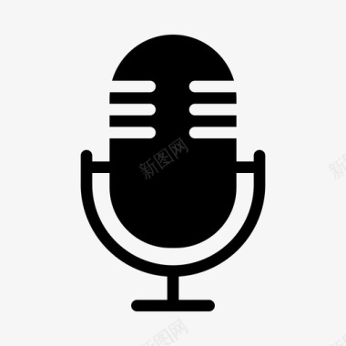 录音机麦克风音频录音机图标