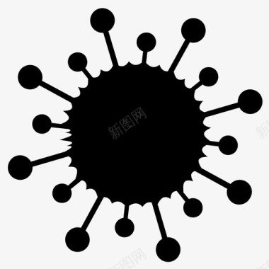 小病毒病毒冠状病毒冠状病毒19图标