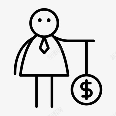 人物篮球投资者生意钱图标