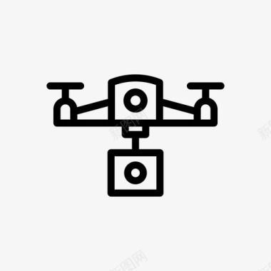 相机标志无人机飞机相机图标