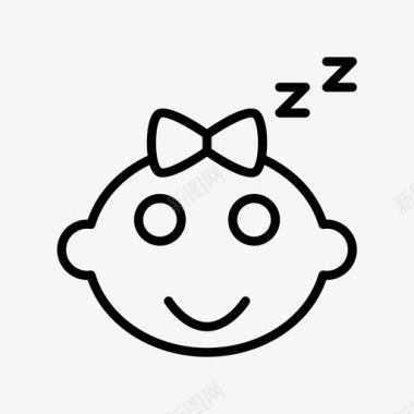 宝宝睡眠节能灯睡眠宝宝孩子图标