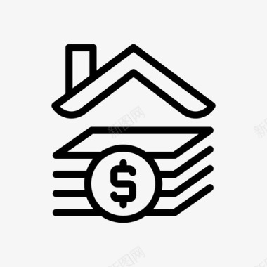 火焰美元图标储蓄建筑美元图标