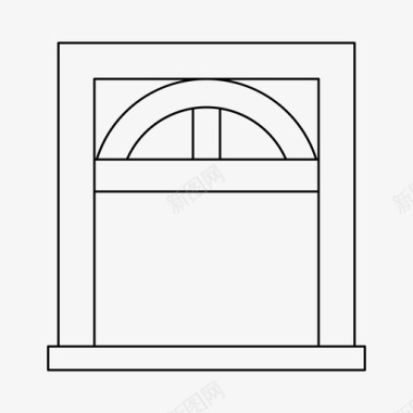 宣传窗窗装饰家具图标