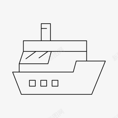 品质船只船游轮交通工具图标