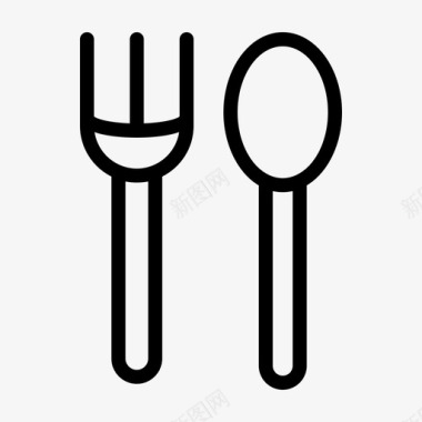 活动餐具叉子厨房图标