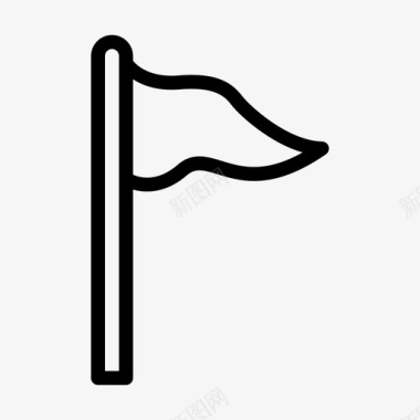 活动旗帜高尔夫标志图标