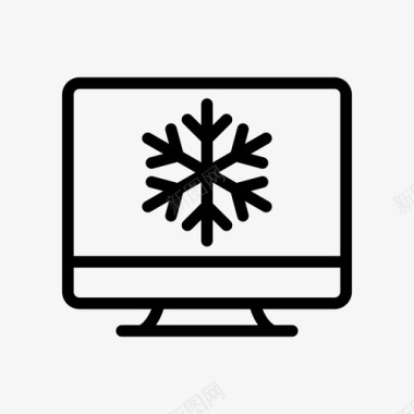 冬天的雪雪花圣诞节电脑图标