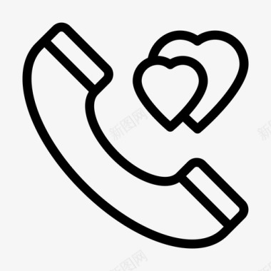 谈话电话爱情浪漫图标