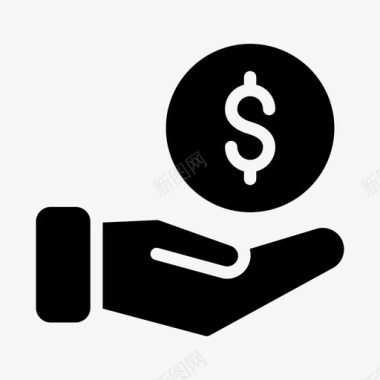 美元小图标金钱护理现金图标