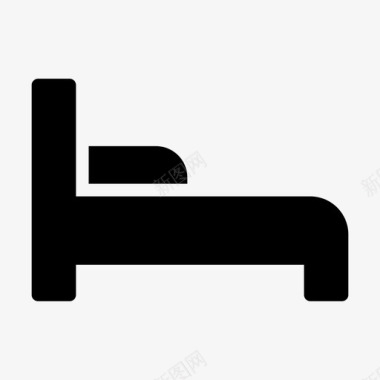床品枕头床家具室内图标