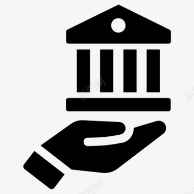 公共标识红法庭护理政府图标