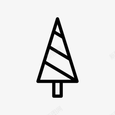 松树圣诞节装饰图标