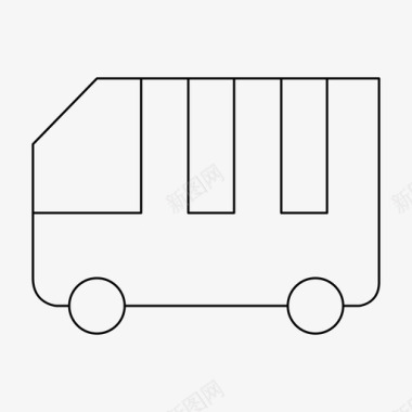 公共标识红公共汽车汽车驾驶图标