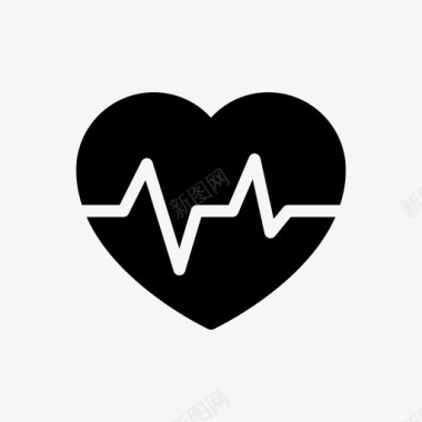 生命的心跳心脏健康保健图标