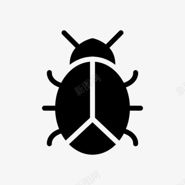 昆虫设计瓢虫农业苍蝇图标