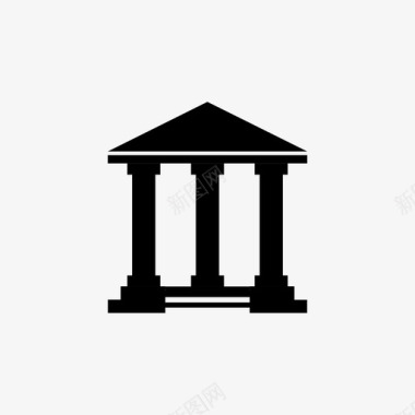 希腊柱建筑希腊图标
