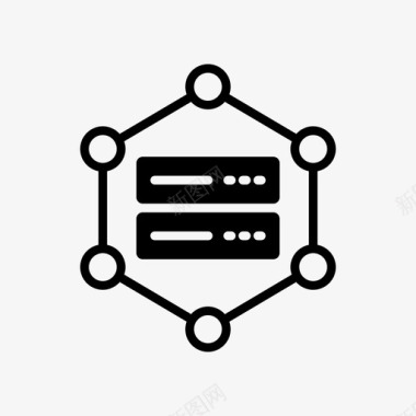 服务器连接数据库网络图标