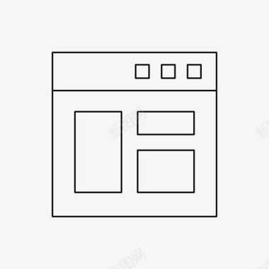 侧边栏布局图标网站浏览器设计图标