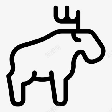 驼鹿动物哺乳动物图标