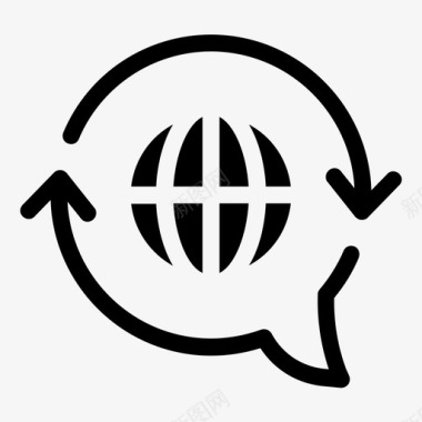 不同语言翻译交流语言图标
