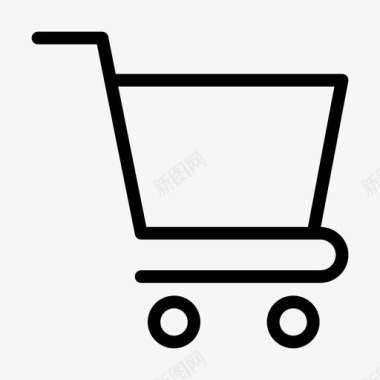 购物车购物篮生活方式线和符号图标