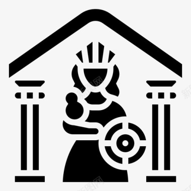 帕台农神庙女神希腊图标