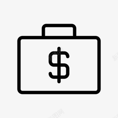 火焰美元图标投资组合包公文包图标