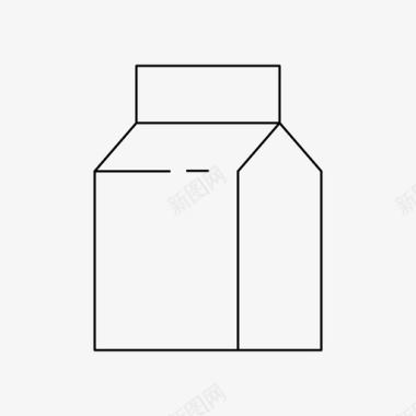 牛奶盒食品天然图标
