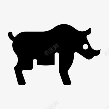 动物园犀牛动物哺乳动物图标
