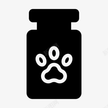 狗动物瓶子图标
