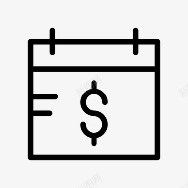 火焰美元图标日历日期美元图标