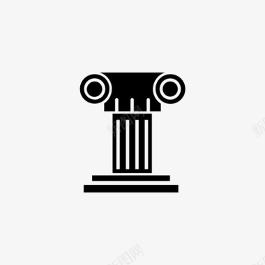 希腊柱建筑国家图标